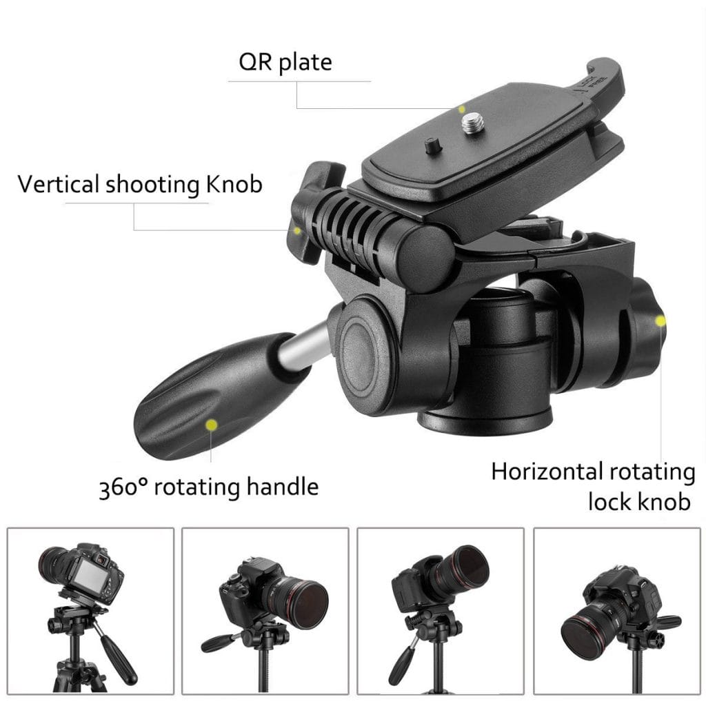 Mactrem PT55 image showing the main features including, QR plate, rotation handle and more.