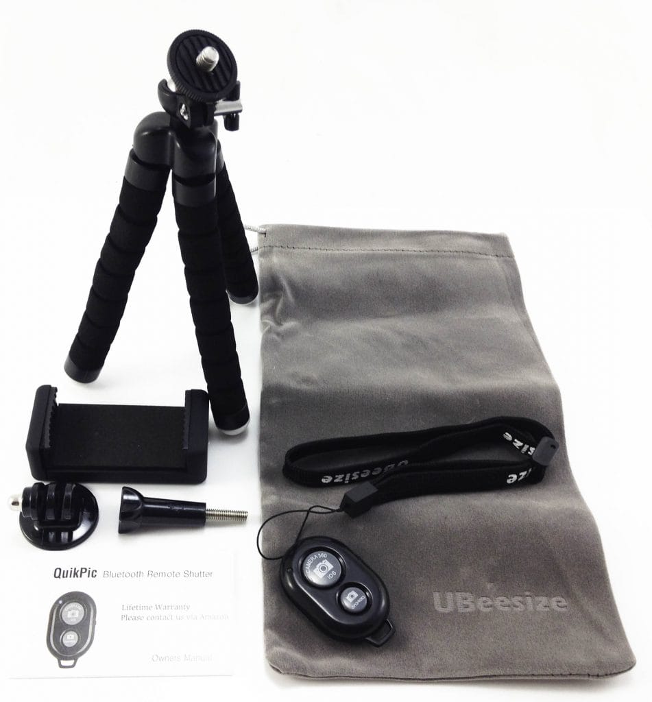 Image shows the included contents in a laid out postion.