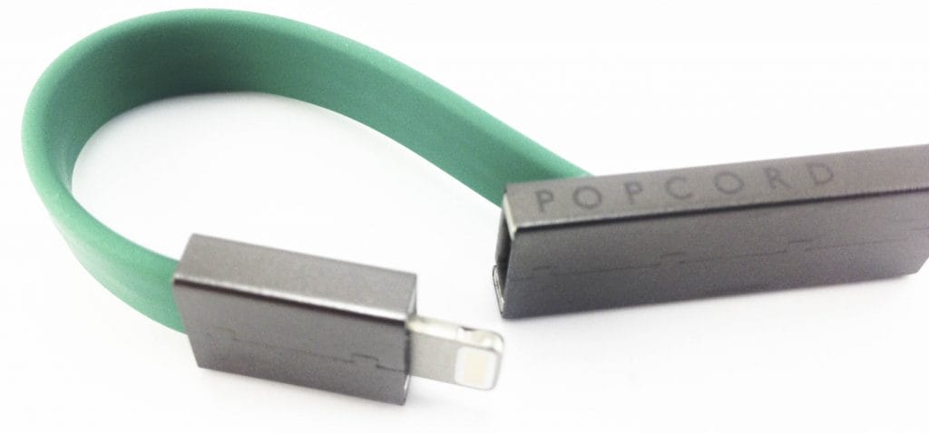 Image shows the Popcord clipped apart.