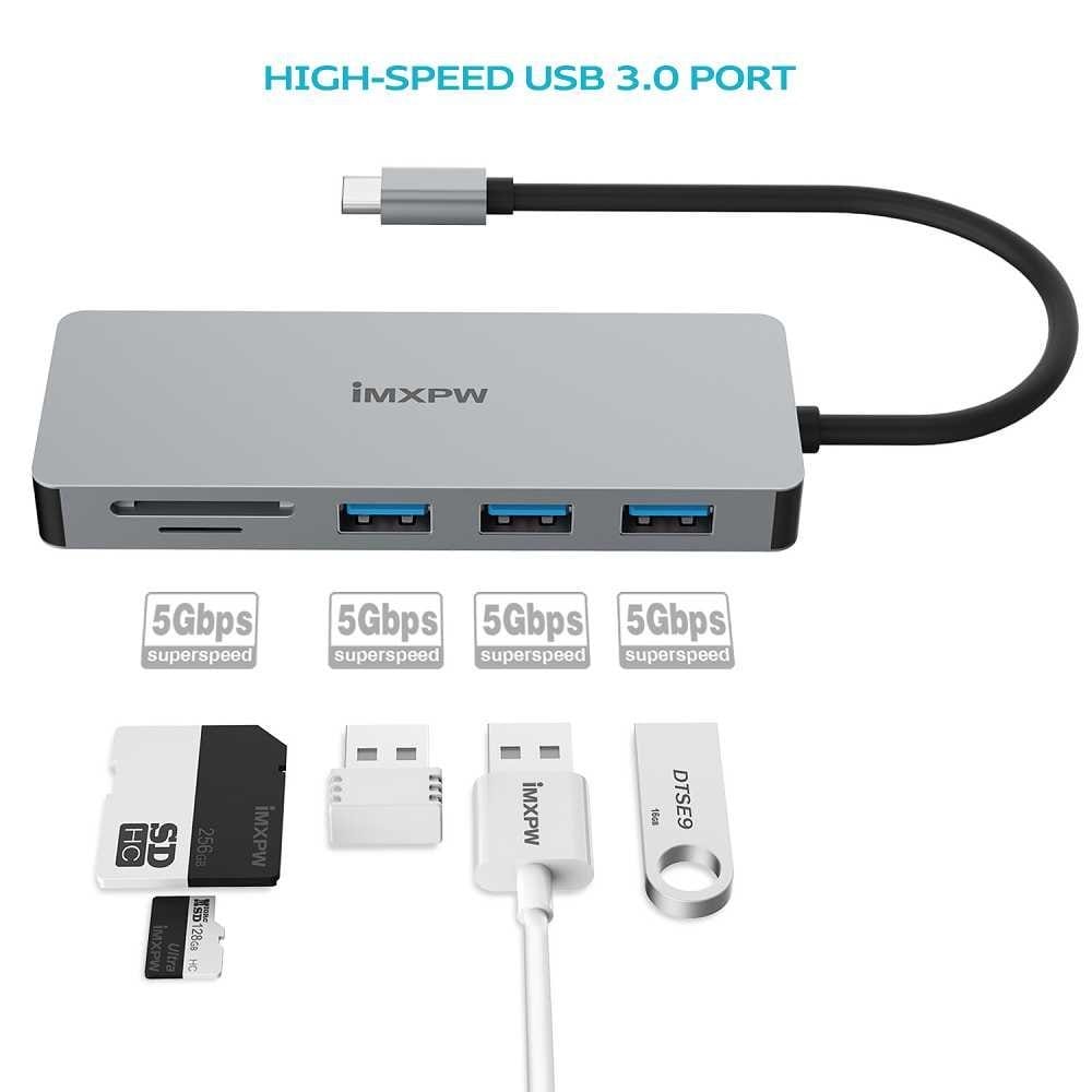 Product image for the iMXPW Alora USB-C Hub.