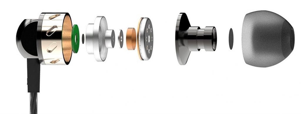 Image shows the internal construction of the earphones.