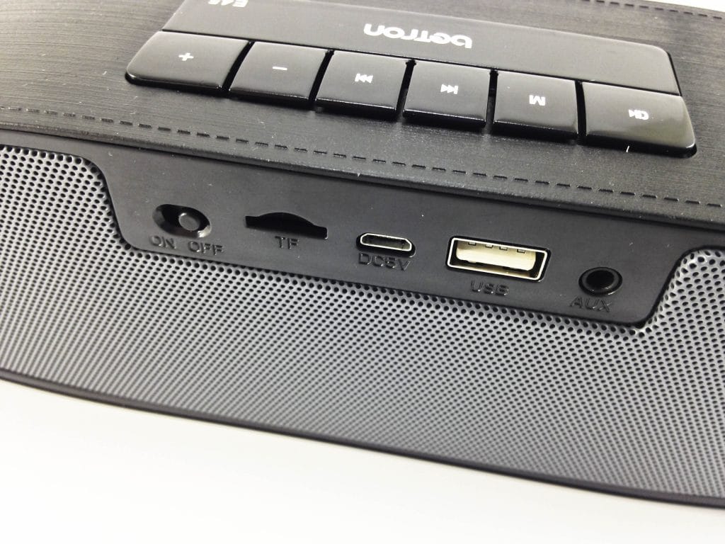 Betron E45 Speaker Image shows the ports of the speaker.