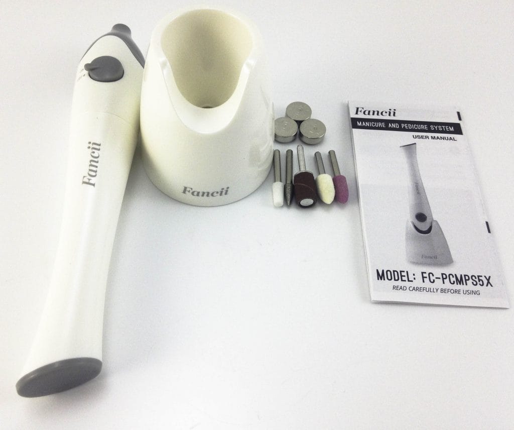 Fancii Manicure & Pedicure System Image shows the included contents in a laid out position.