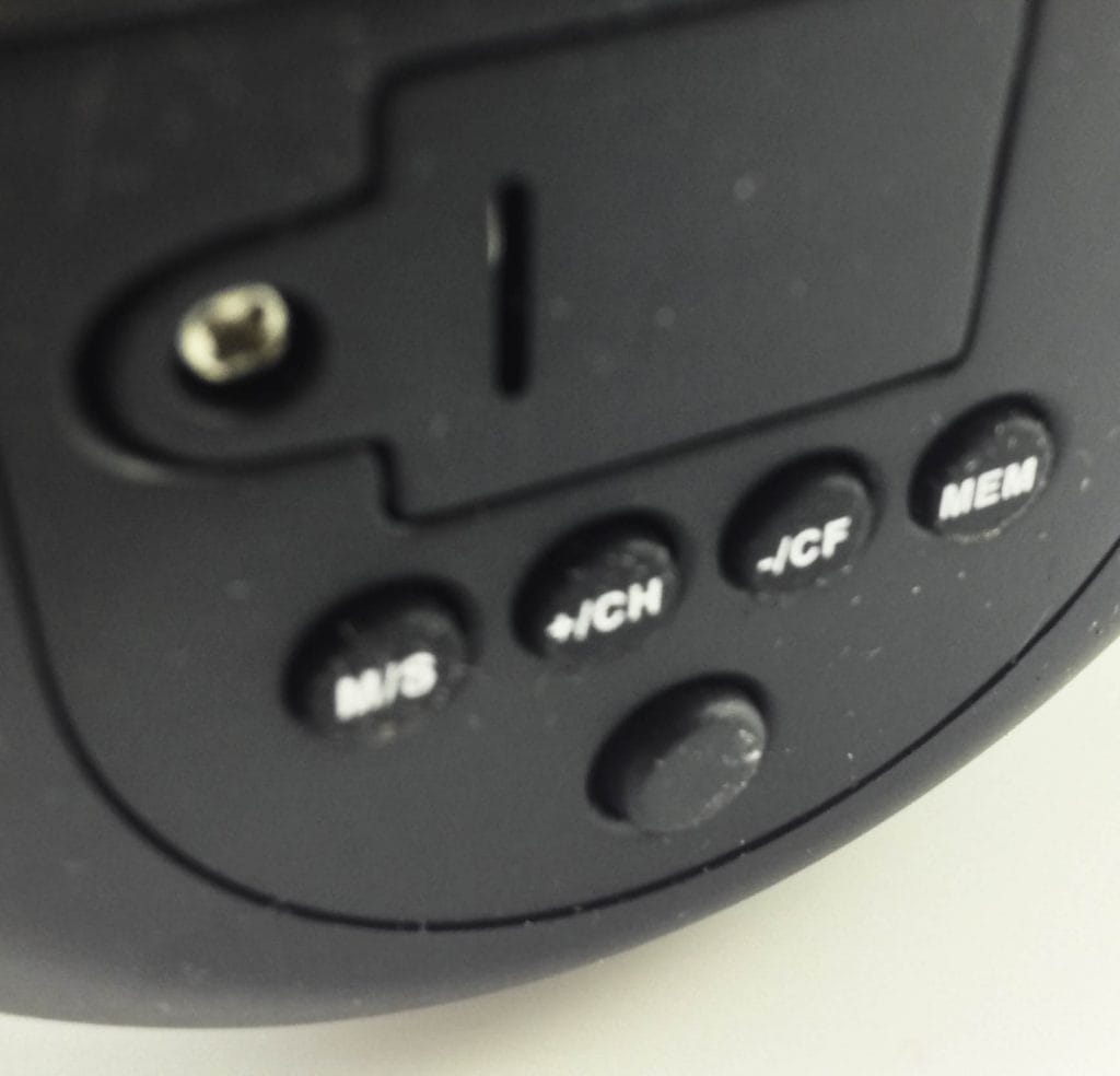 Image shows the user control buttons.