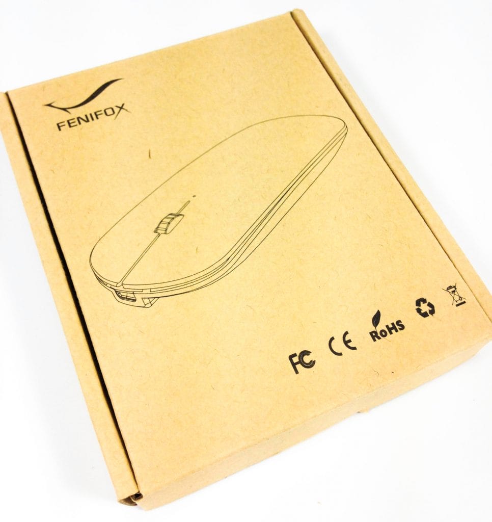 Image shows the outer box for the FENIFOX JYH-MX106 Mouse.