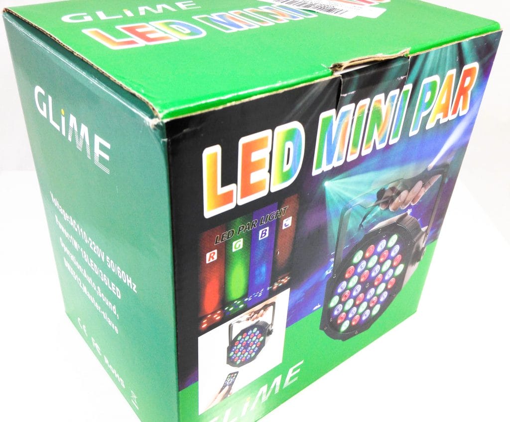 GLiME LED Mini PAR outer box.