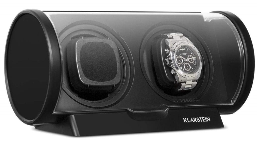 Image shows a stock image of the Klarstein Lugano Watch Winder.