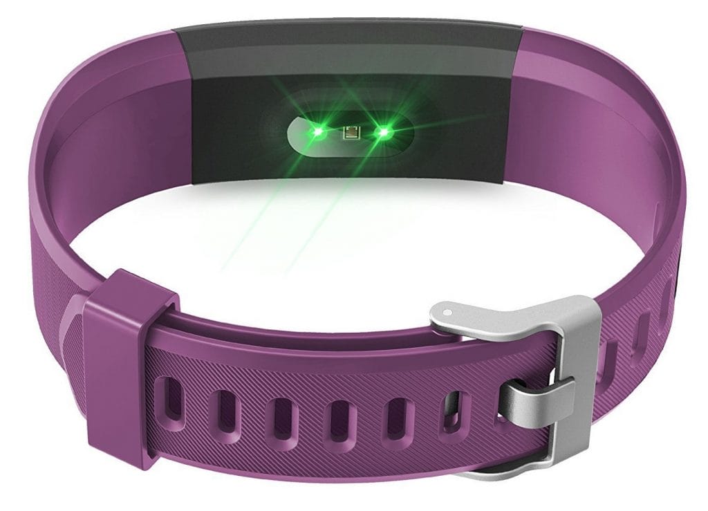 Image shows the sensor of the fitness tracker.