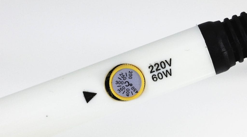 Magneto Tools Soldering Iron Kit Image shows the temperature dial.