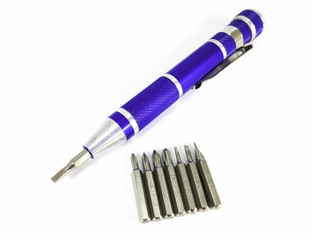 Image of the screwdriver and bits.