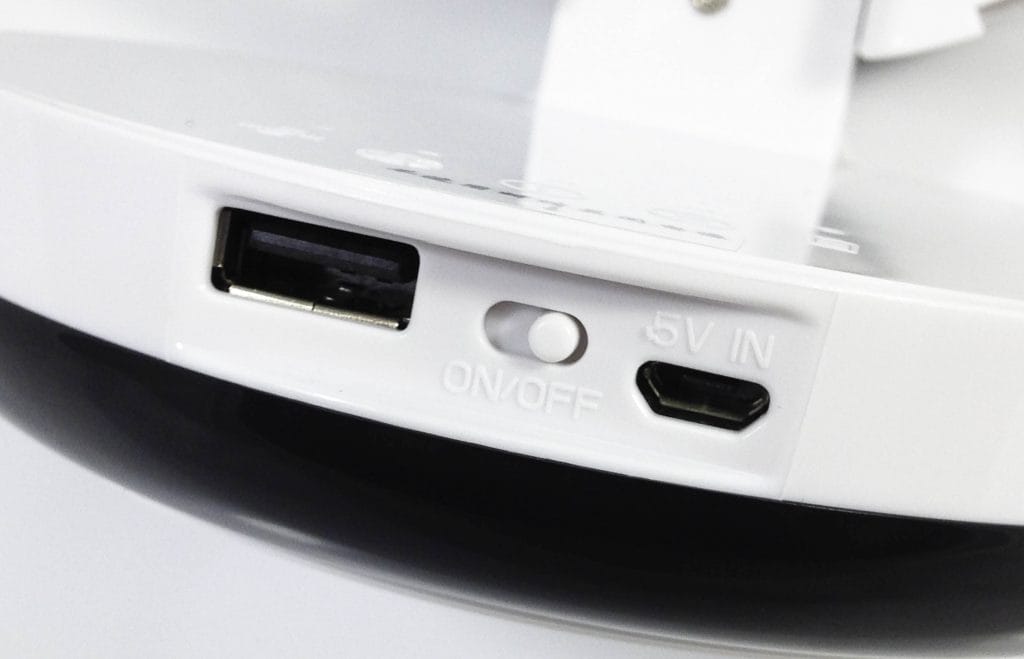 Image shows the ports and power switch.