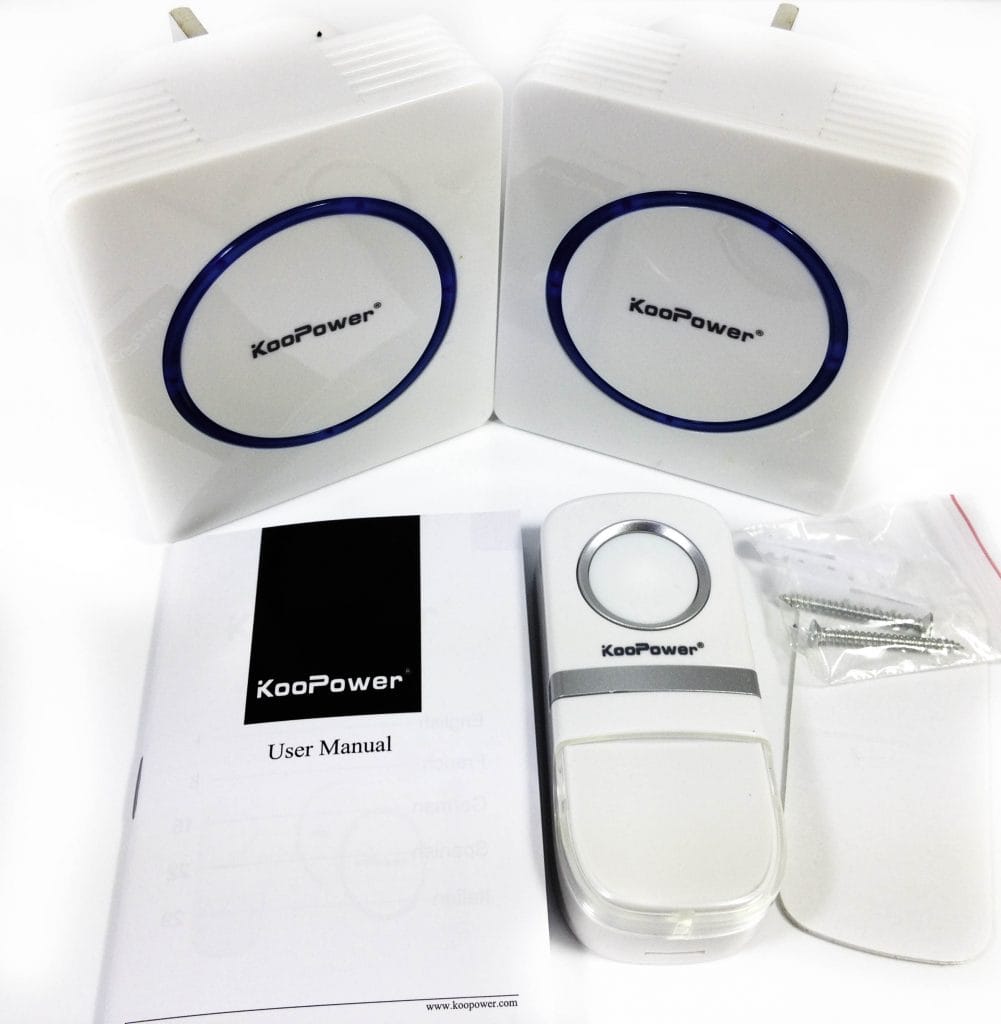 Image shows the included contents in a laid out position. 