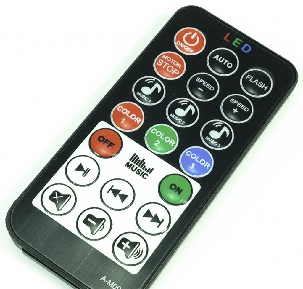 Image shows the remote control. 