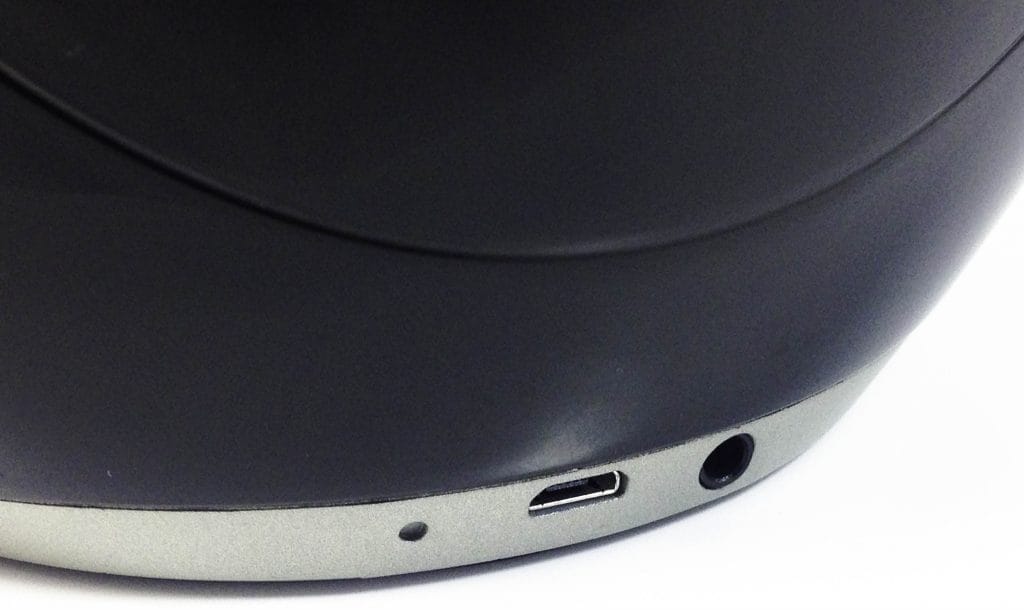 Betron XR77 Bluetooth Speaker Image shows the charging port.