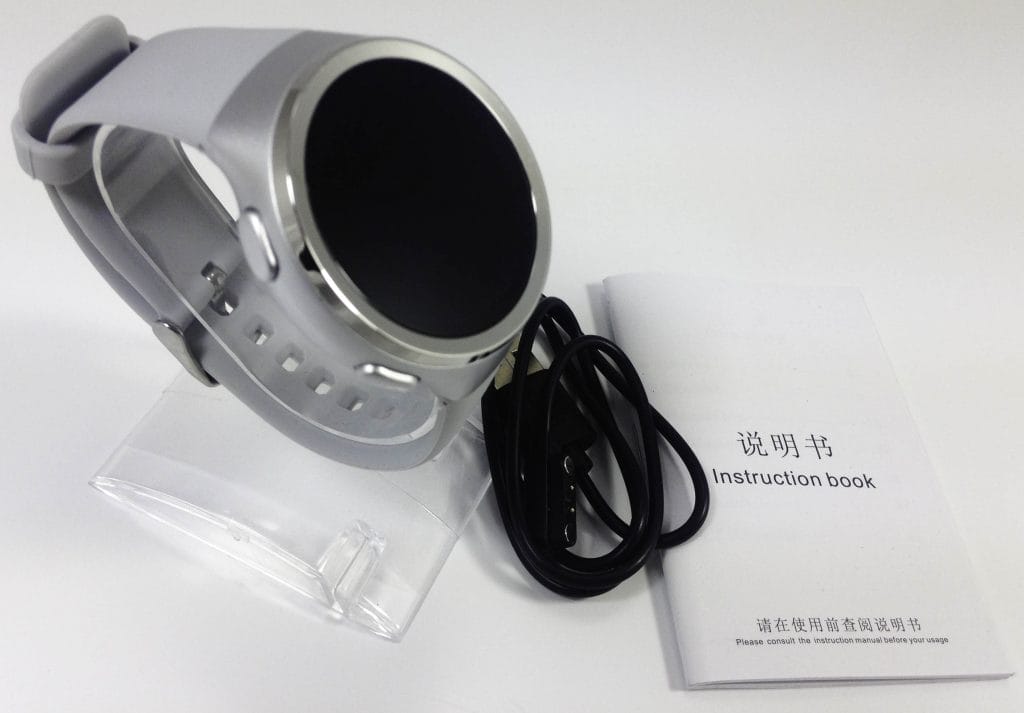 Torus Pro N69 Fitness Tracker Image shows the included contents in a laid out position.