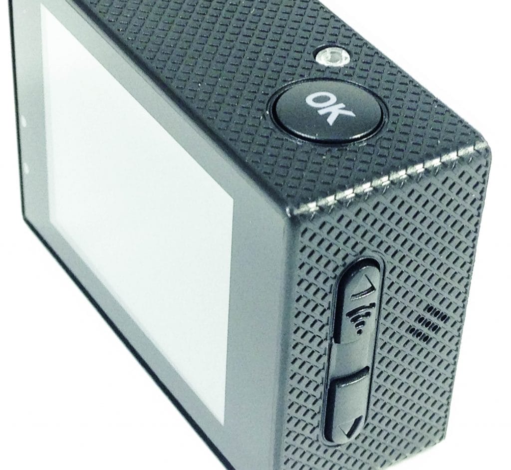 PINGKO F71 Sports Action Camera Image shows the user control buttons of the camera.