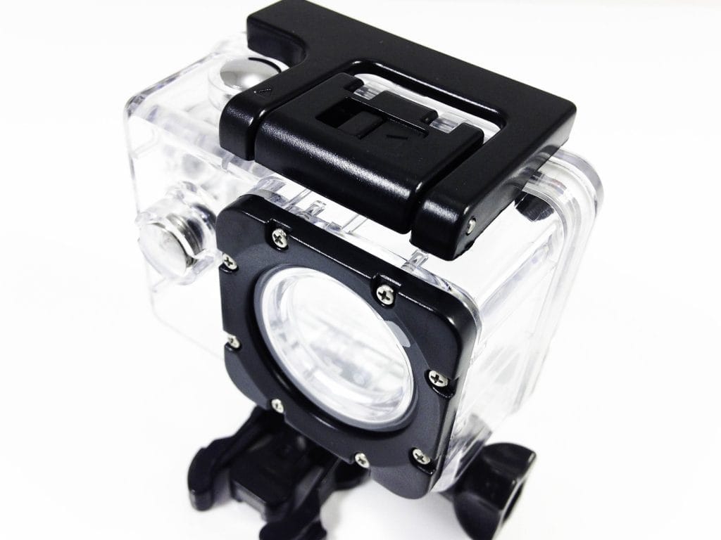 PINGKO F71 Sports Action Camera Image shows the waterproof case for the PINGKO F71 Sports Action Camera