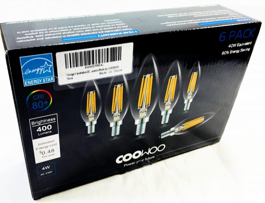 COOWOO LED Candelabra Bulbs
