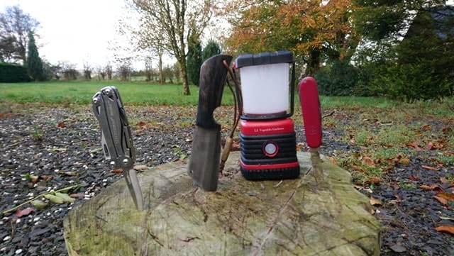 A photo of the L1 with other bits of EDC for size reference