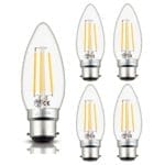 Luxvista B22 LED Filament Candle Light Bulbs