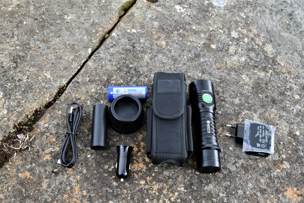 A photo of everything that comes with the WT01 Apollo (the instruction manual was a digital copy)