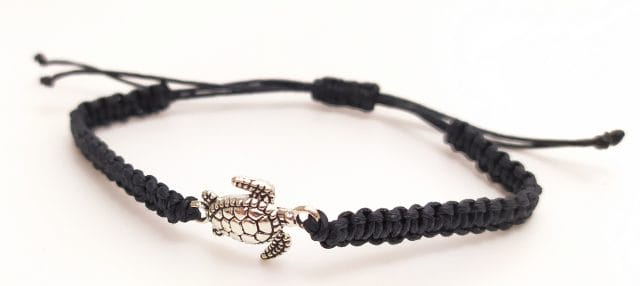 Laid out bracelet featuring my Turtle charm