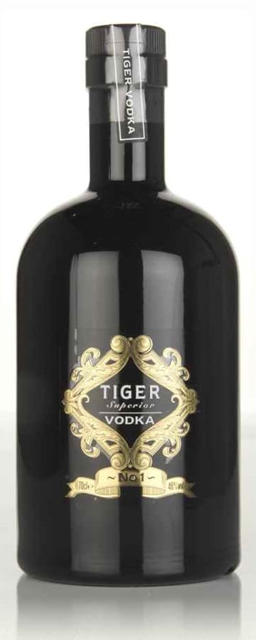 Image show a bottle of Tiger Vodka