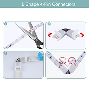 Image shows how to cut the strip light.