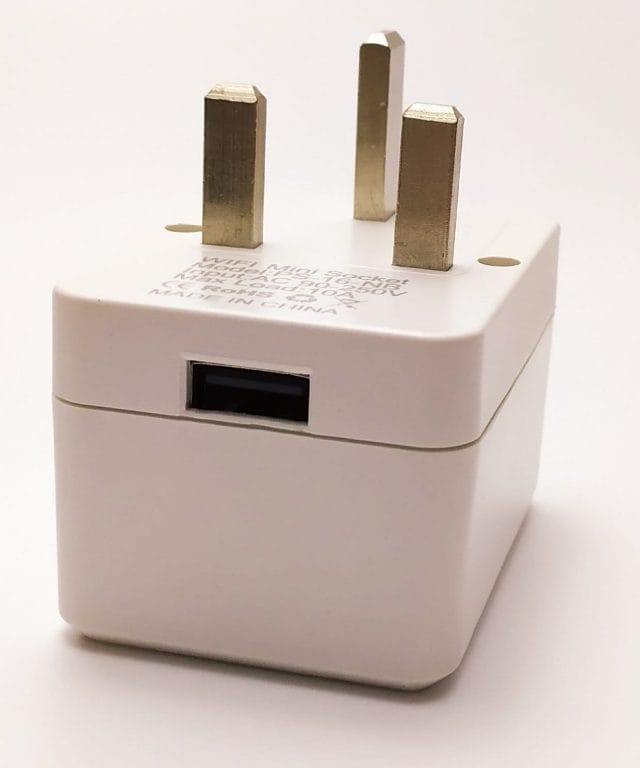 Image shows the USB power outlet.
