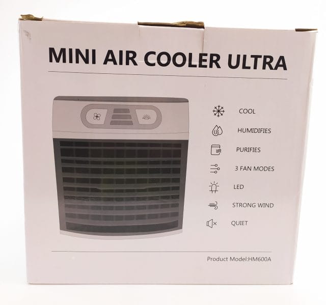 Image shows the outer box, the image on the box shows the cooler.