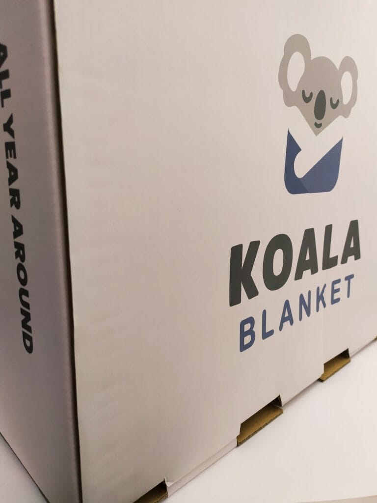 Image shows the outer white box, the Kalm Koala logo is present on the front.