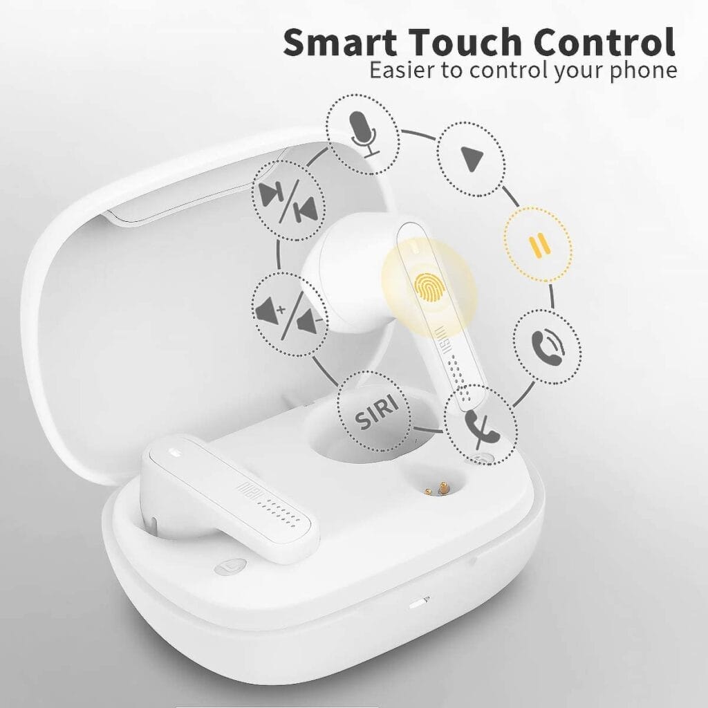 Image shows the different function of the earphones.