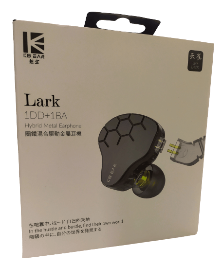 Image shows the outer packaging sleeve. There's an image of the earphone on the front.