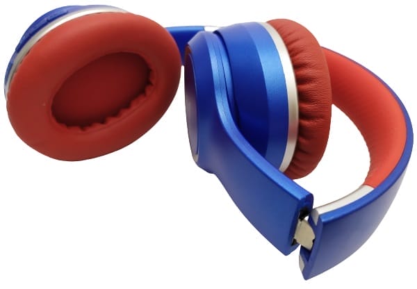 Images shows the headphones in a semi-folded position. The ear cup is visbible.