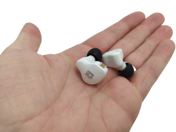 Image shows the earphones in my left hand.