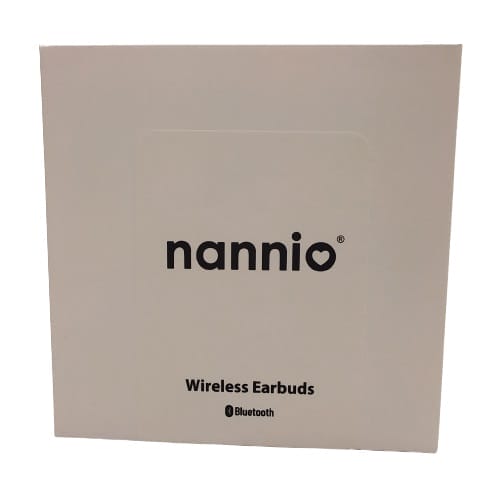 Image shows the outer box of the NANNIO A1 ANC Earbuds.