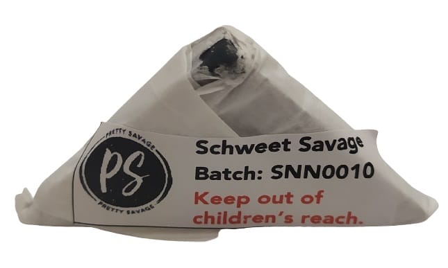 Image shows a small sample of soap.