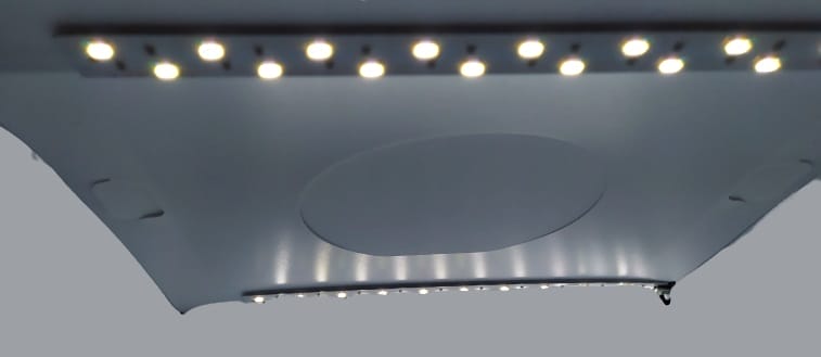 Image shows both LED strips of light.