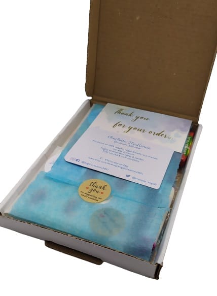 Image shows the packaging of the Angel Creations Wax Melts.