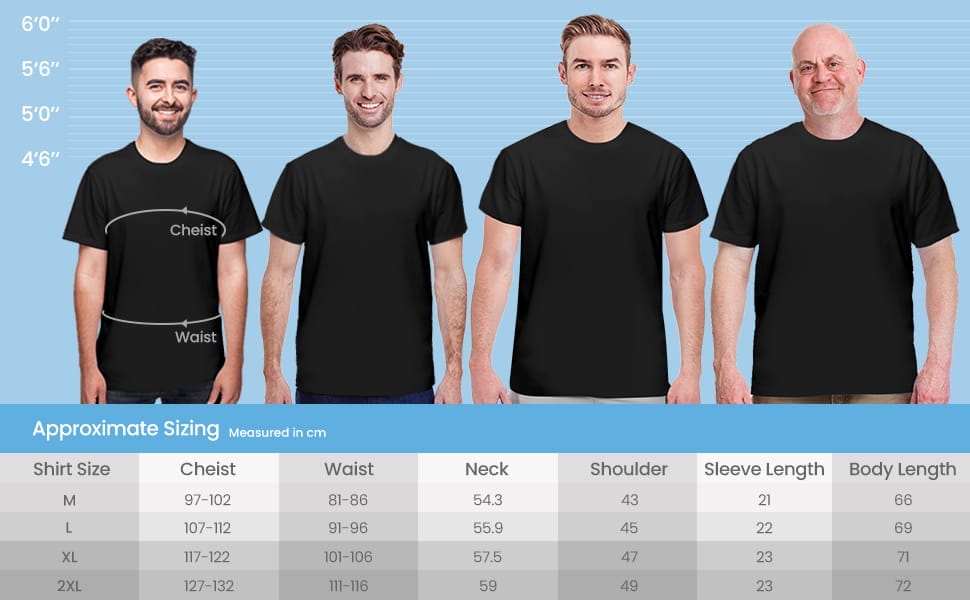 Image shows the sizing guide.