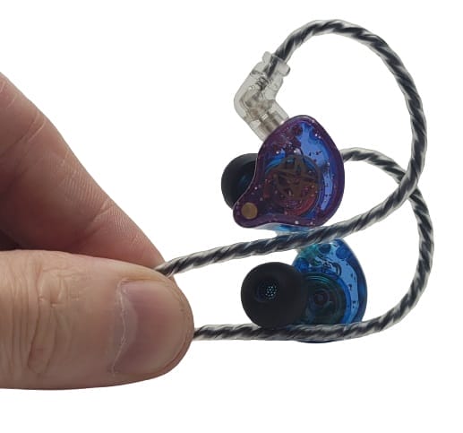Images shows me holding the IEM's in my left hand.
