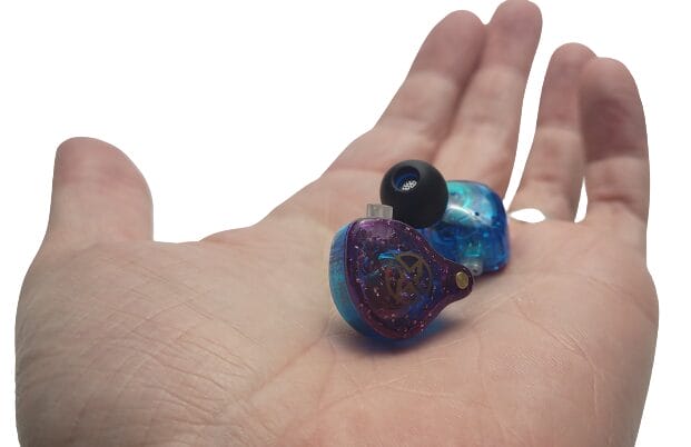 Image shows the IEM's in the palm of my left hand.