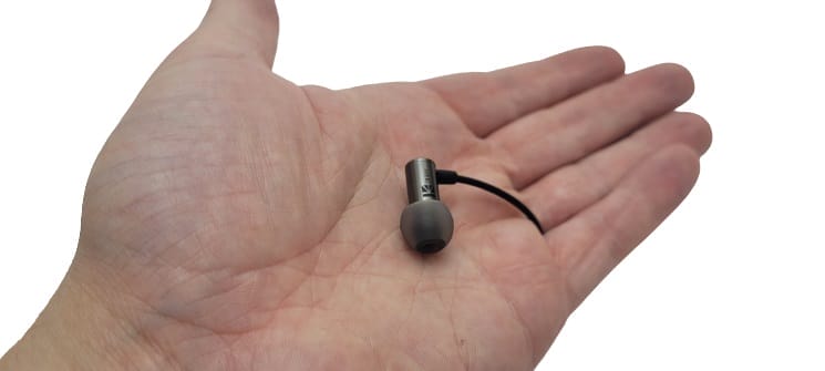 Image shows the earphone in my left hand.