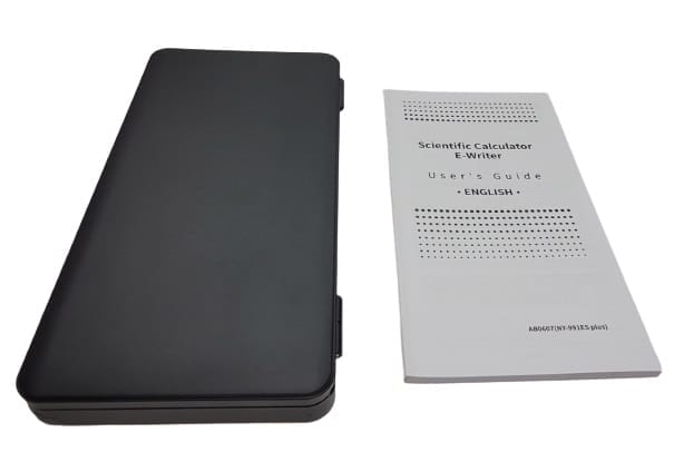 Image shows the calculator and user guide.