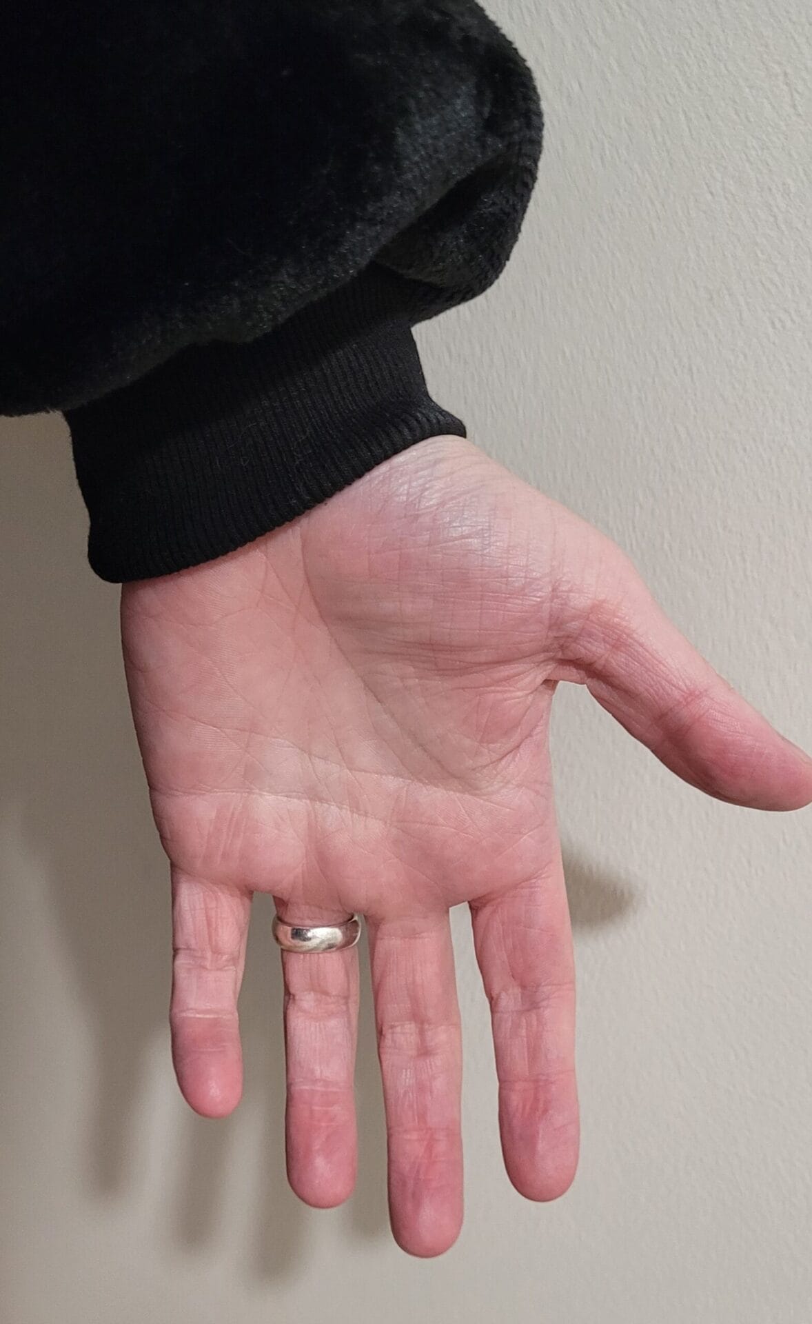 Image shows the cuffed sleeve.