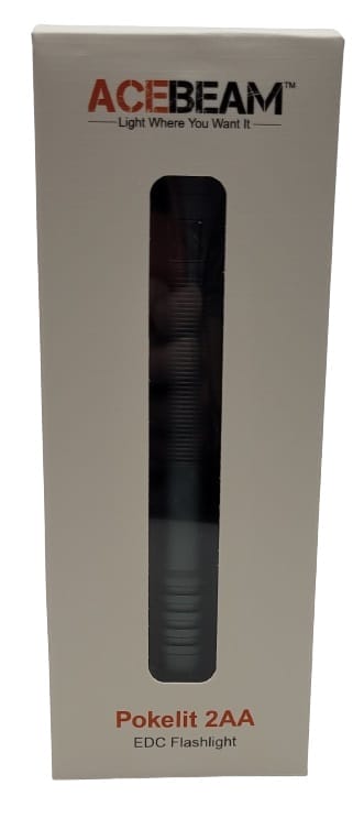 Image shows the outer box of the flashlight.