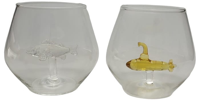 Image shows two of the glasses.