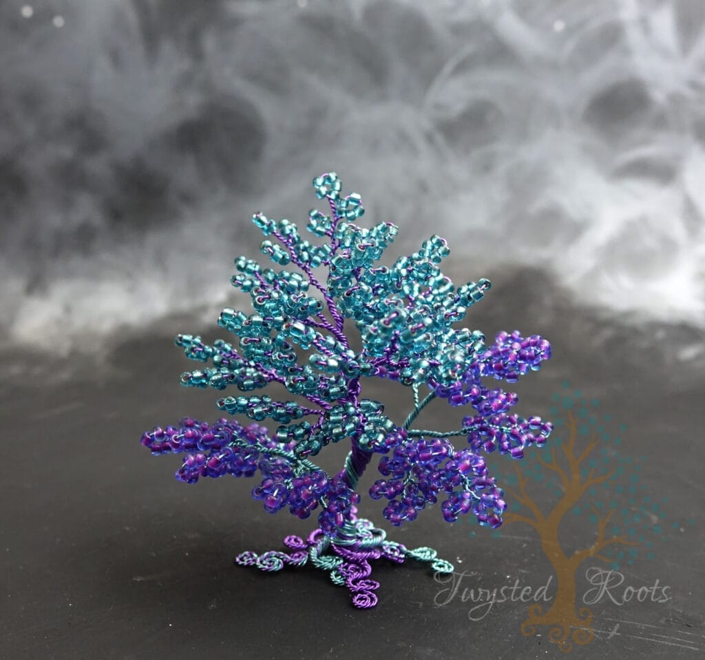 Evolve bead and wire tree sculpture by Twysted Rooots