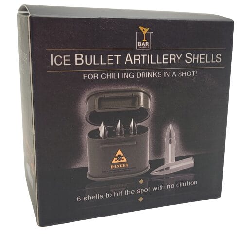 Image shows the outer box of the Bar Originale Bullet Ice Cubes.