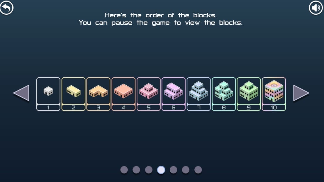 Screenshot of the Merge Blocks game showing the points to each brick.